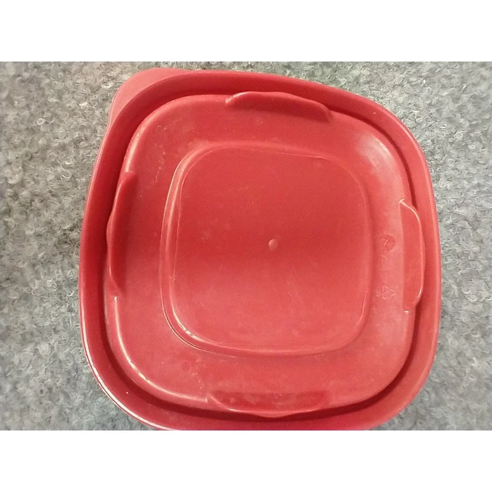 Rubbermaid Easy Find 1.25 Cup Food Storage Containers Red Lid Set of 2 extra lid